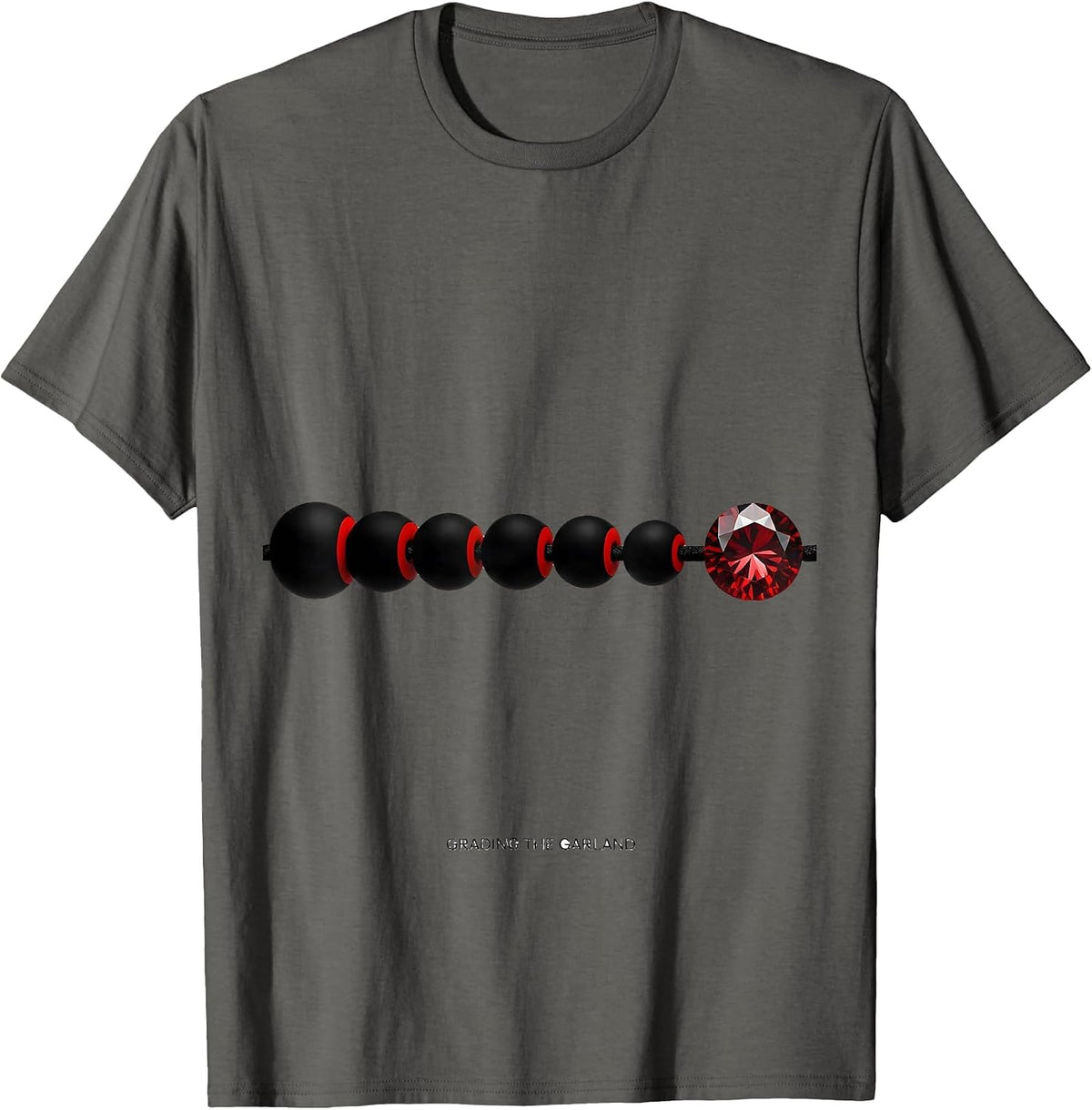 Grading The Garland Geometric Occupational Therapy Christmas T-Shirt - Asphalt Grey