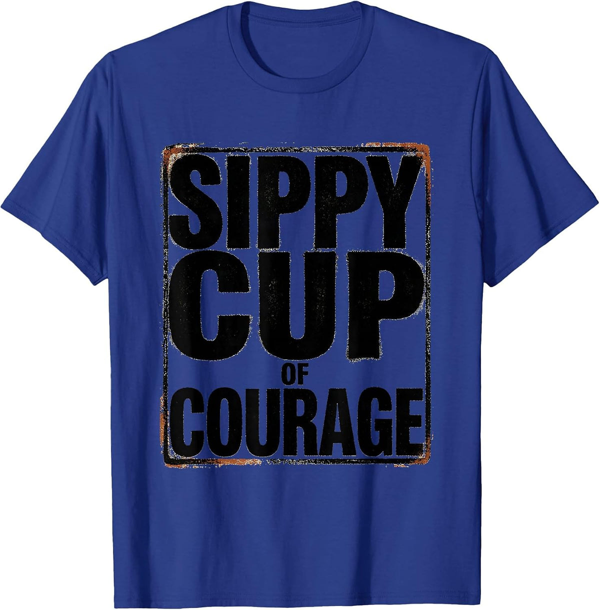 Men's Sippy Cup of Courage Preschool Teacher Design T-Shirt - Royal Blue