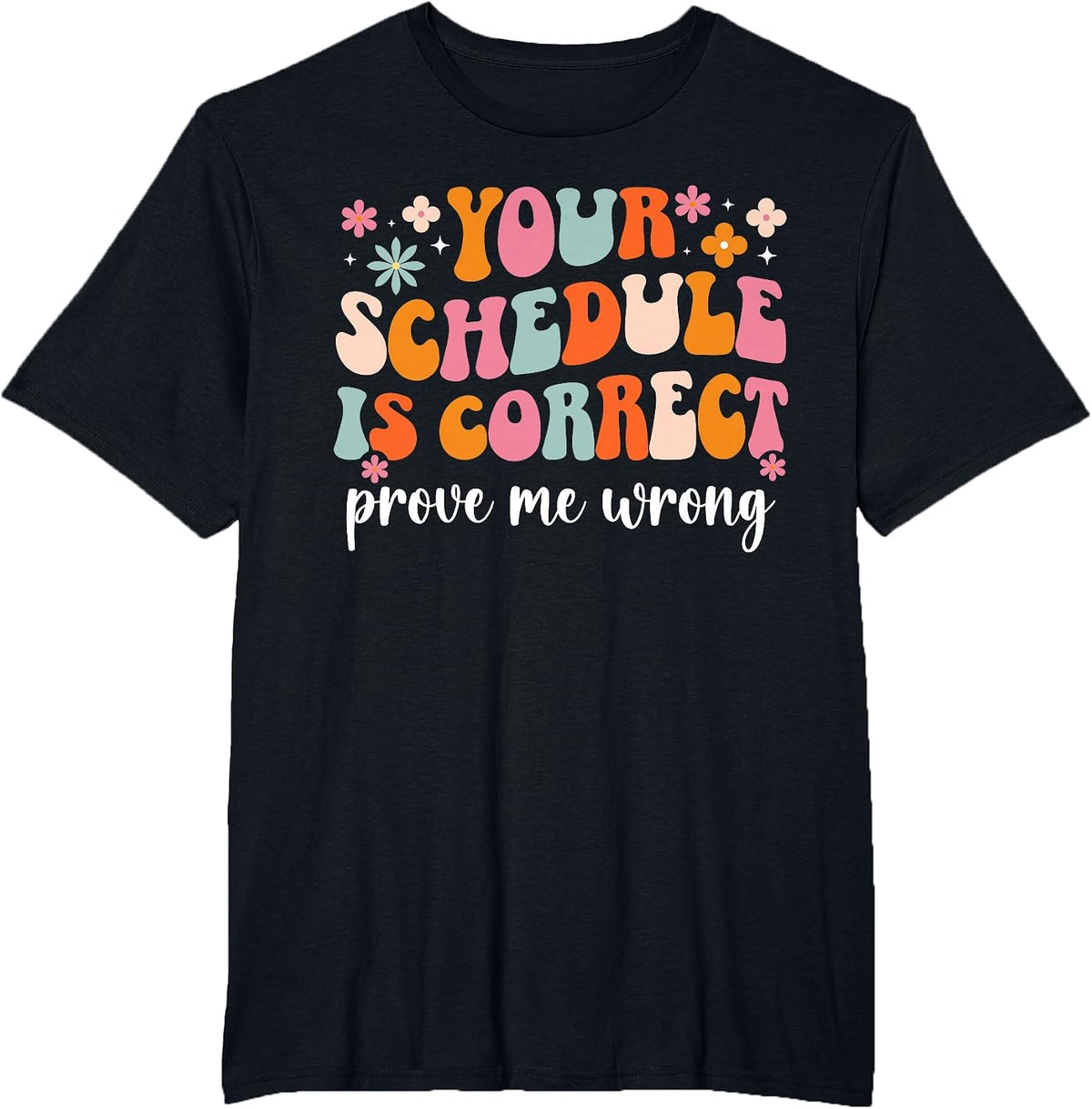 Your Schedule is Correct School Counselor School Counseling T-Shirt - Black