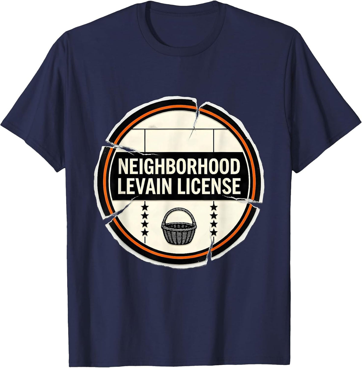 Neighborhood Levain License Funny Bread Baker Sourdough T-Shirt - Navy Blue