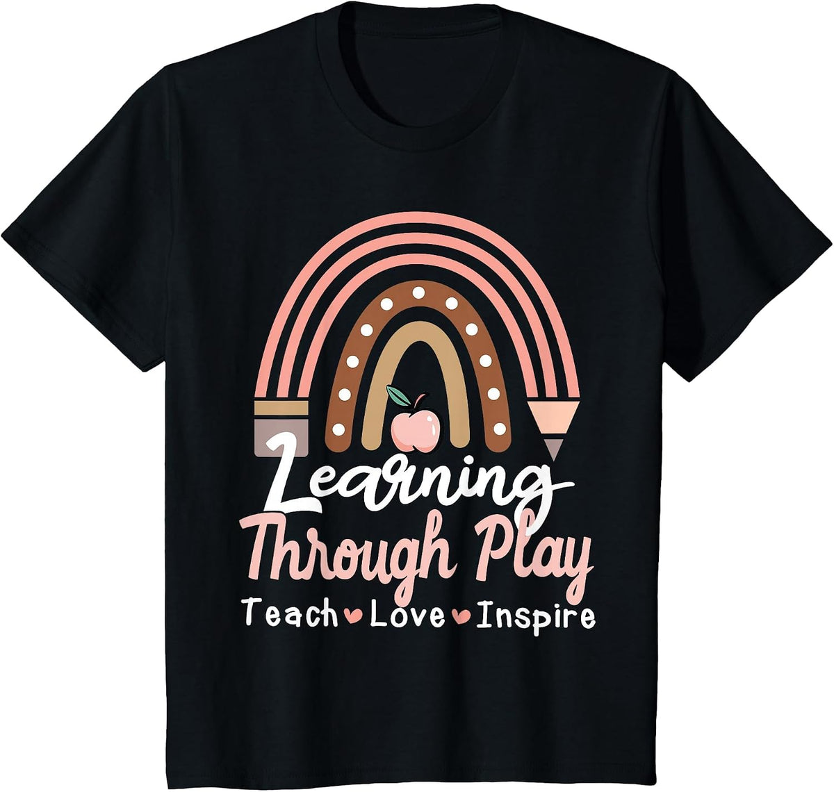 Learning Through Play TK Teacher Sped Education Special Team T-Shirt - Black