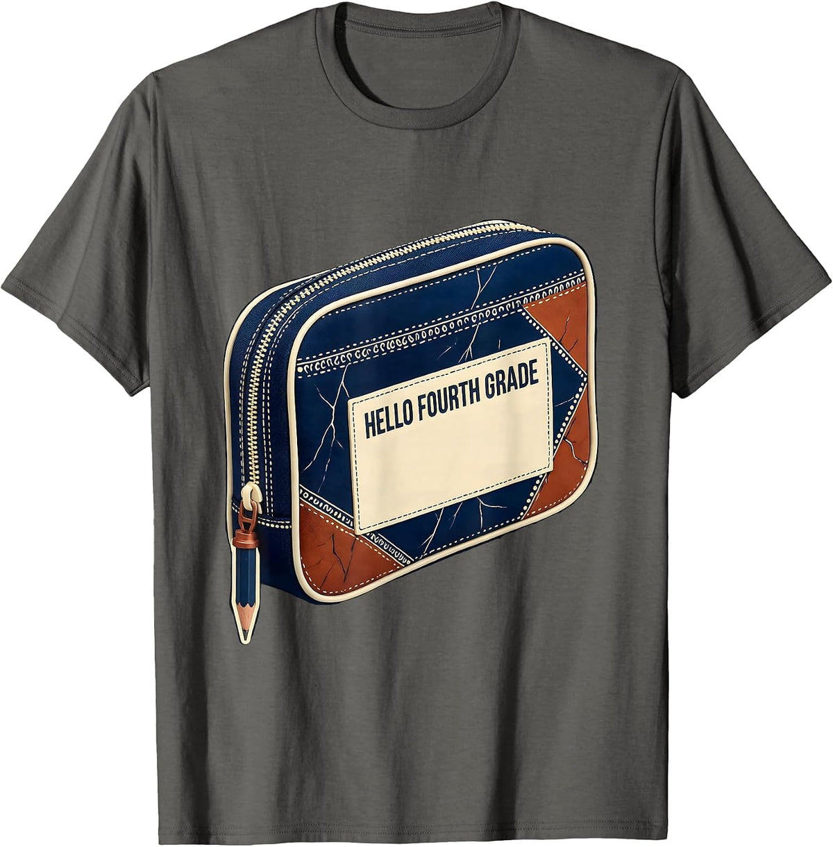 Hello Fourth Grade Tie Dye Back To School Teacher Student T-Shirt - Asphalt Grey