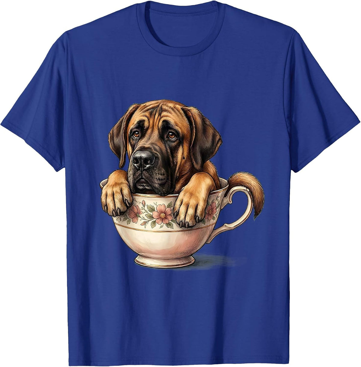 Great Dane In A Teacup Cute Dog Lover Gift T-Shirt - Royal Blue