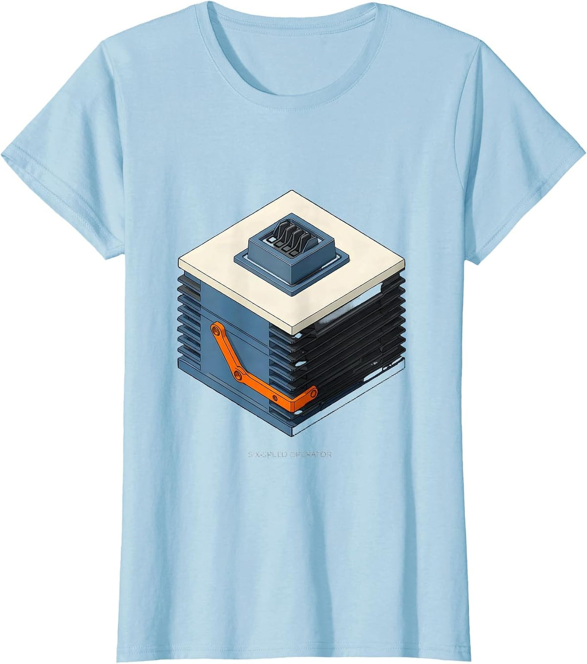 Women's Six-Speed Operator Manual Transmission Driver Car Guy T-Shirt - Baby Blue