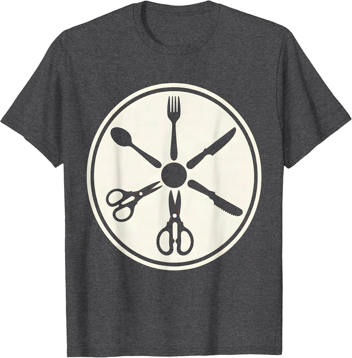 Occupational Therapy Adaptive Utensils Sunburst T-Shirt - Dark Heather Grey