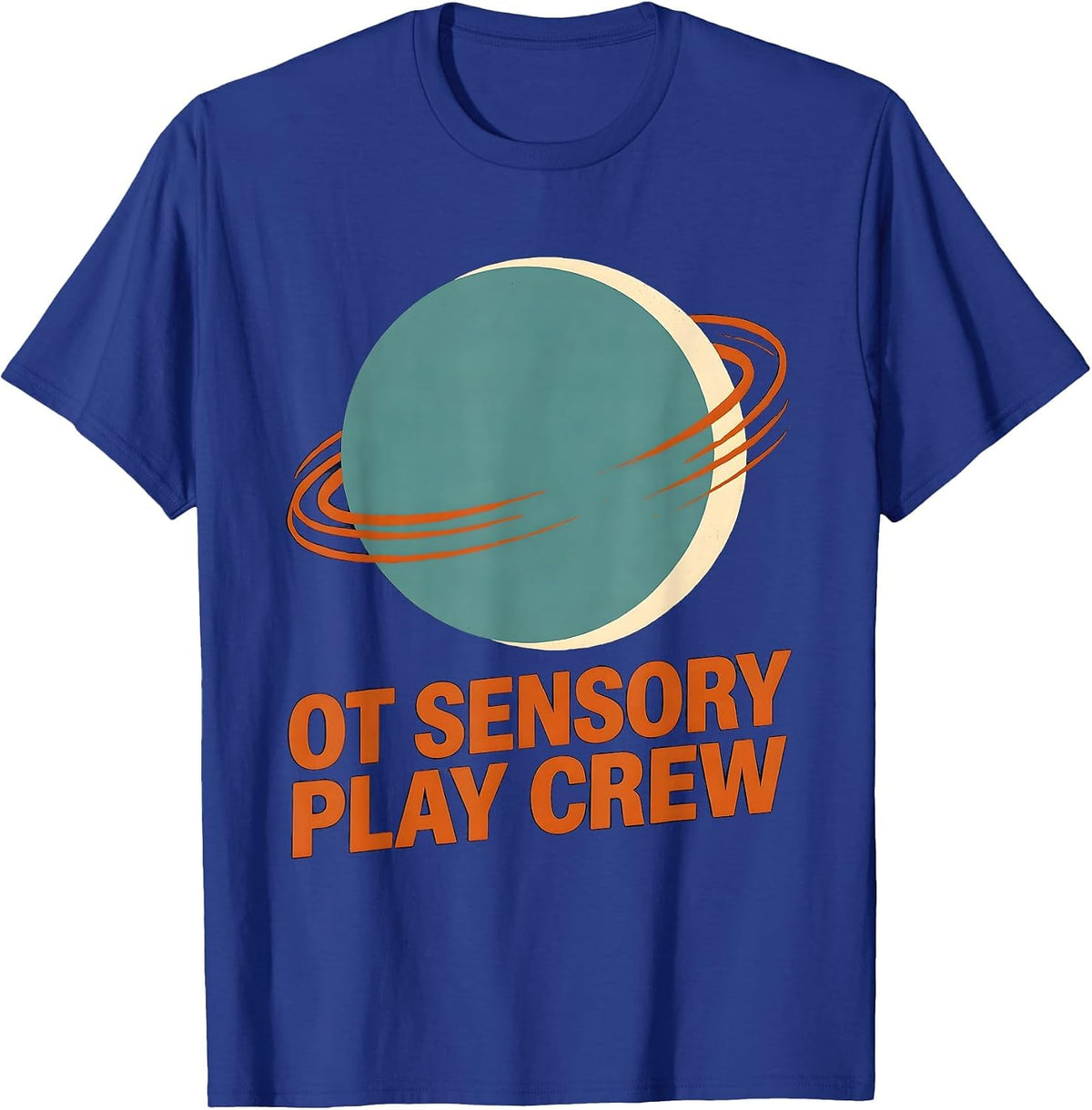 OT Sensory Play Crew Occupational Therapy Vintage OT Month T-Shirt - Royal Blue