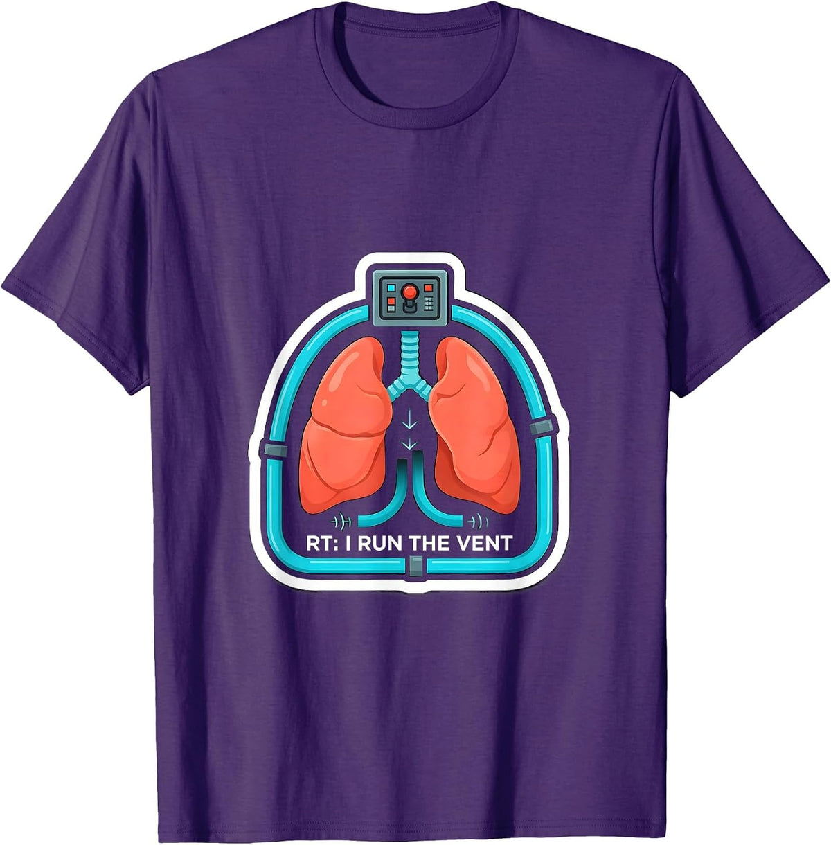 Men's RT I Run The Vent Funny Respiratory Therapist Occupational T-Shirt - Purple