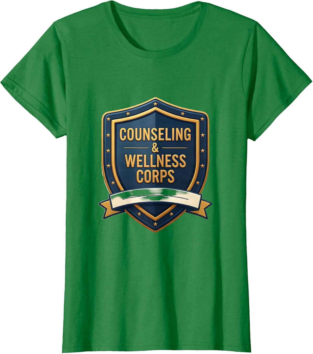 Women's Counseling & Wellness Corps School Counselor Mental Health T-Shirt - Kelly Green