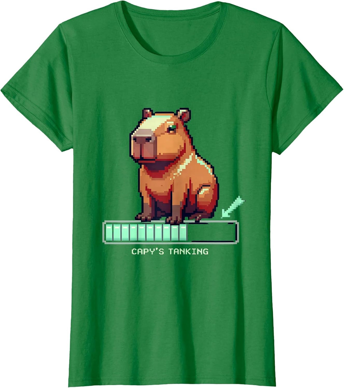 Women's capy's tanking Funny Capybara Meme Animal Humor T-Shirt - Kelly Green