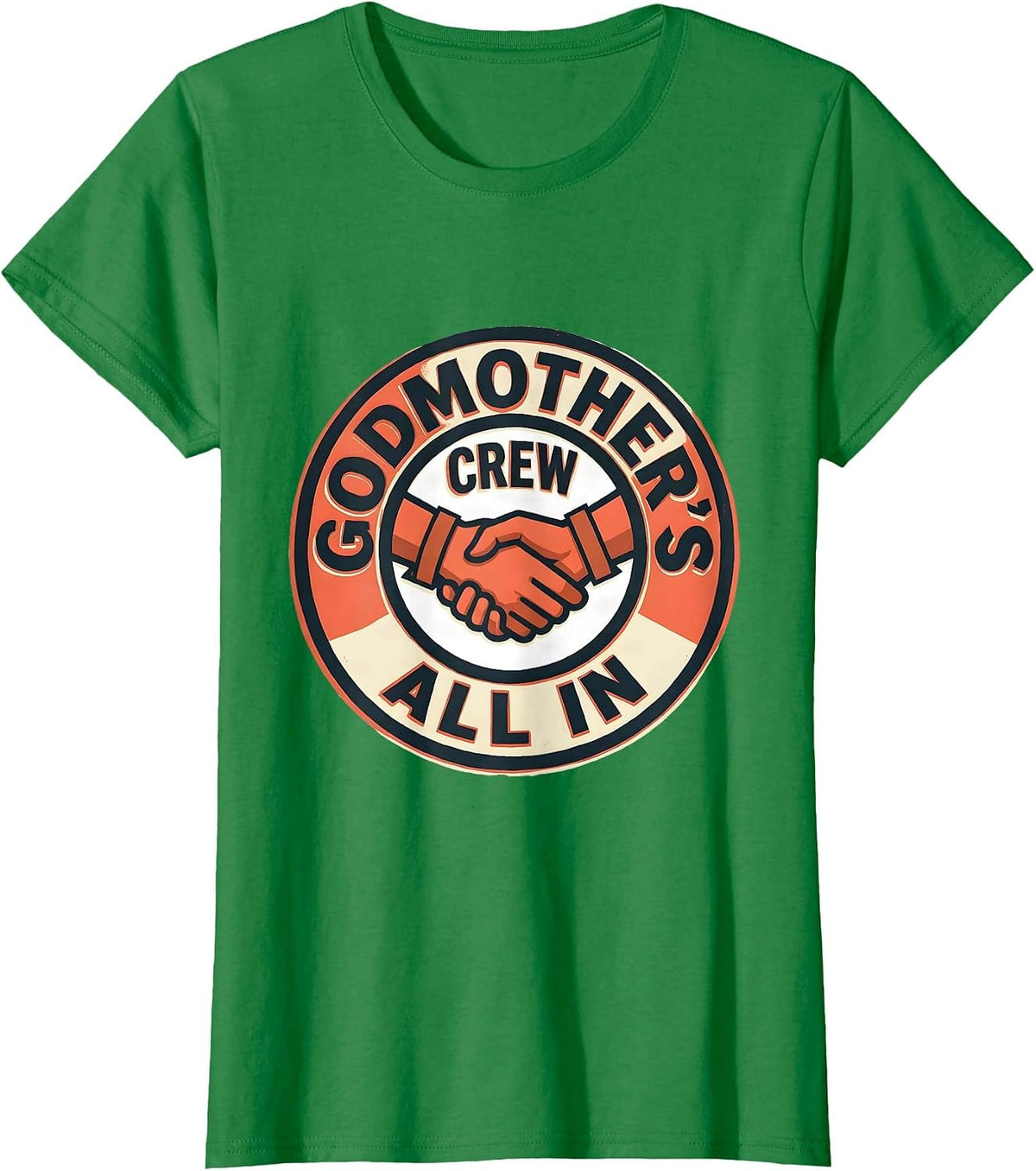 Women's Godmother's Crew All In Defiant Cancer Support Statement T-Shirt - Kelly Green