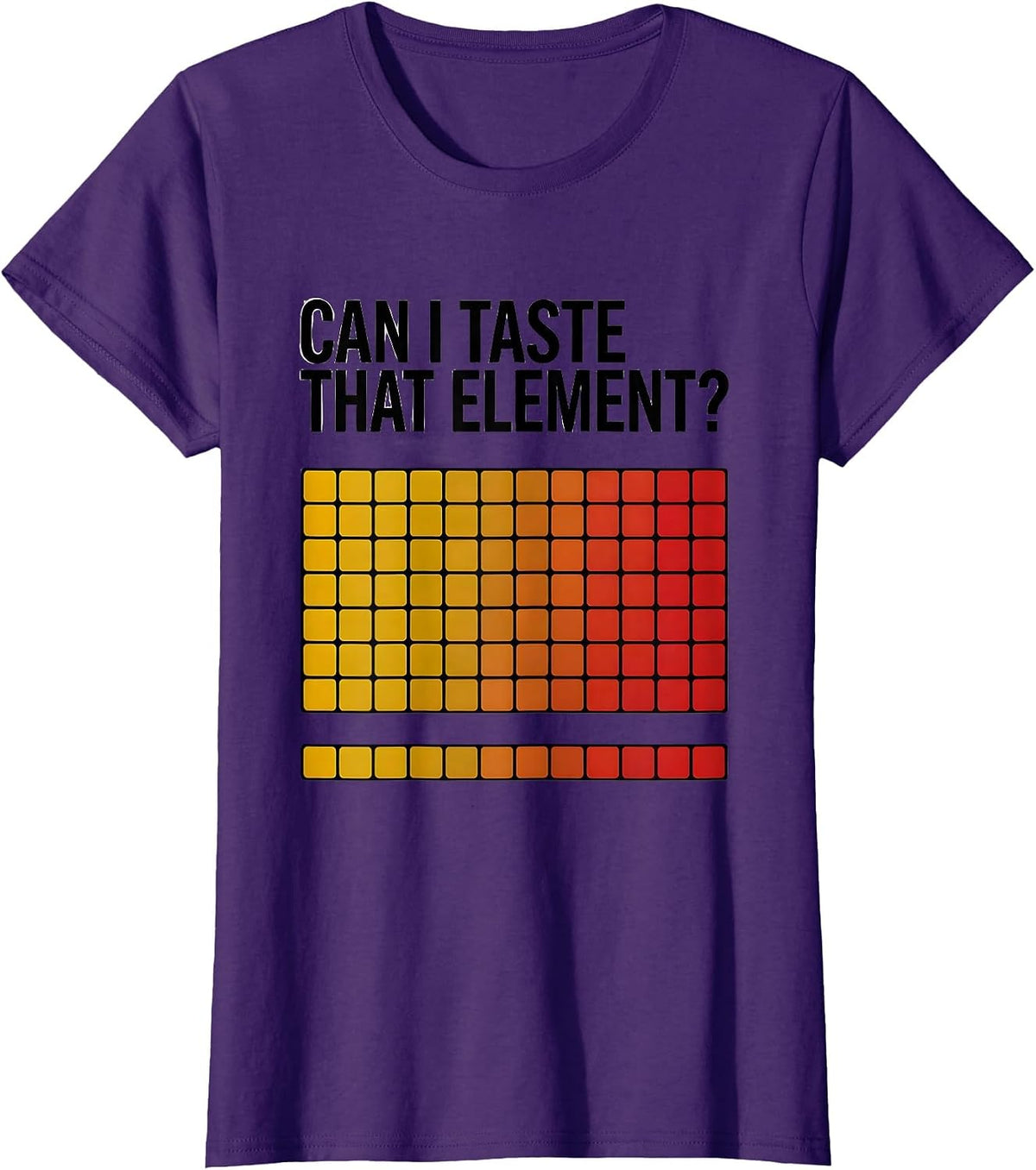 Women's Can I Taste That Element Funny Periodic Table Science T-Shirt - Purple