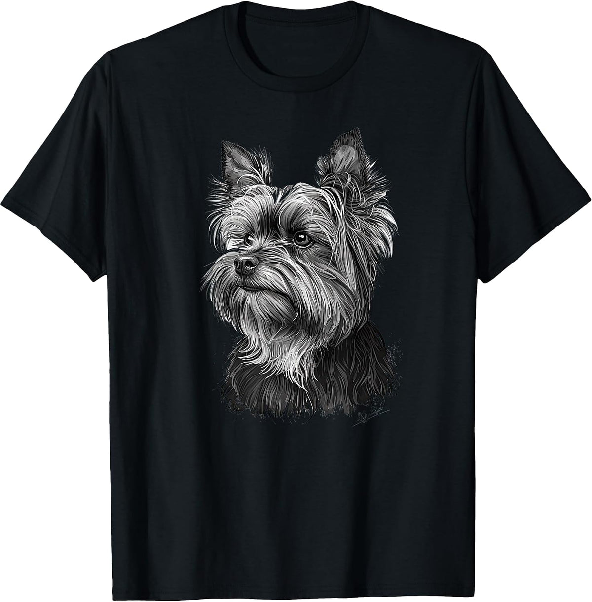 Funny Yorkshire Terrier Cute T-Shirt - Black