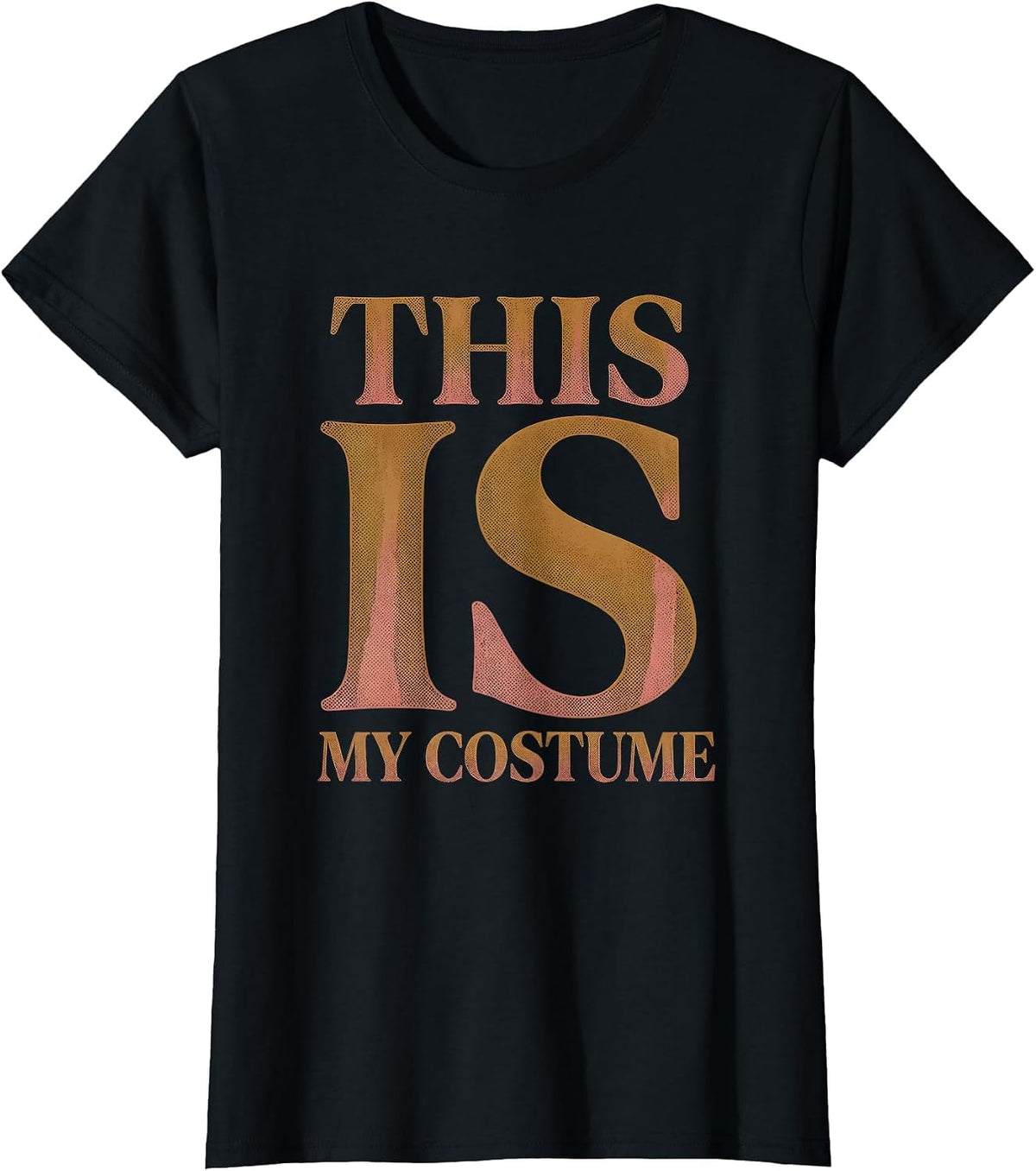 This Is My Costume Halloween Police Officer Design T-Shirt - Black
