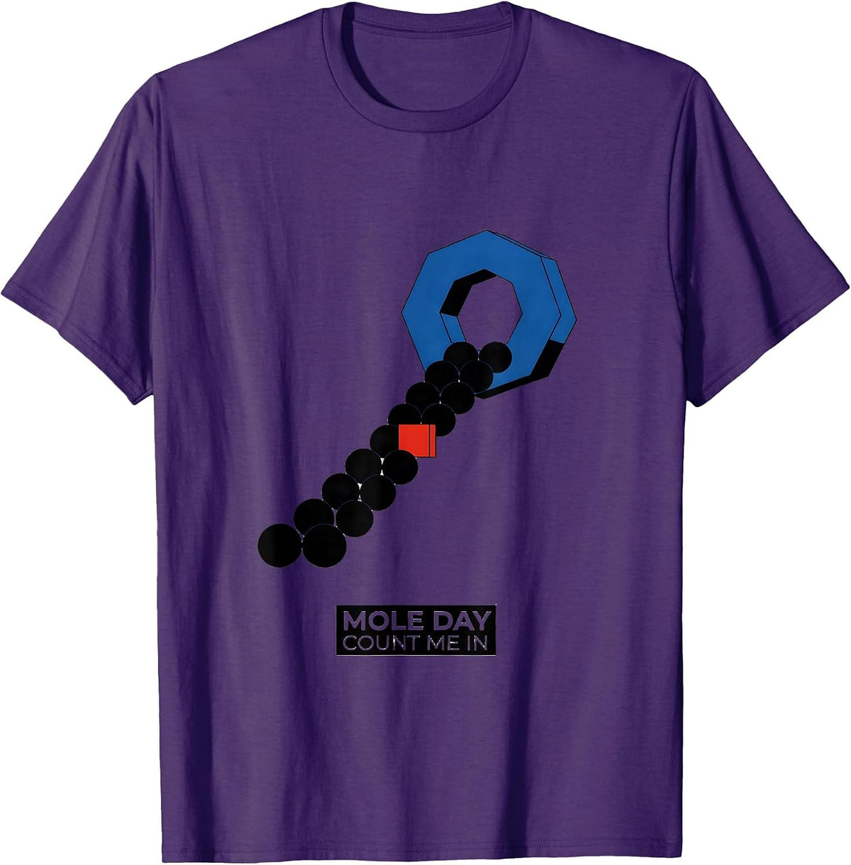 Men's Mole Day Count Me In Bauhaus Modernist Science Teacher T-Shirt - Purple