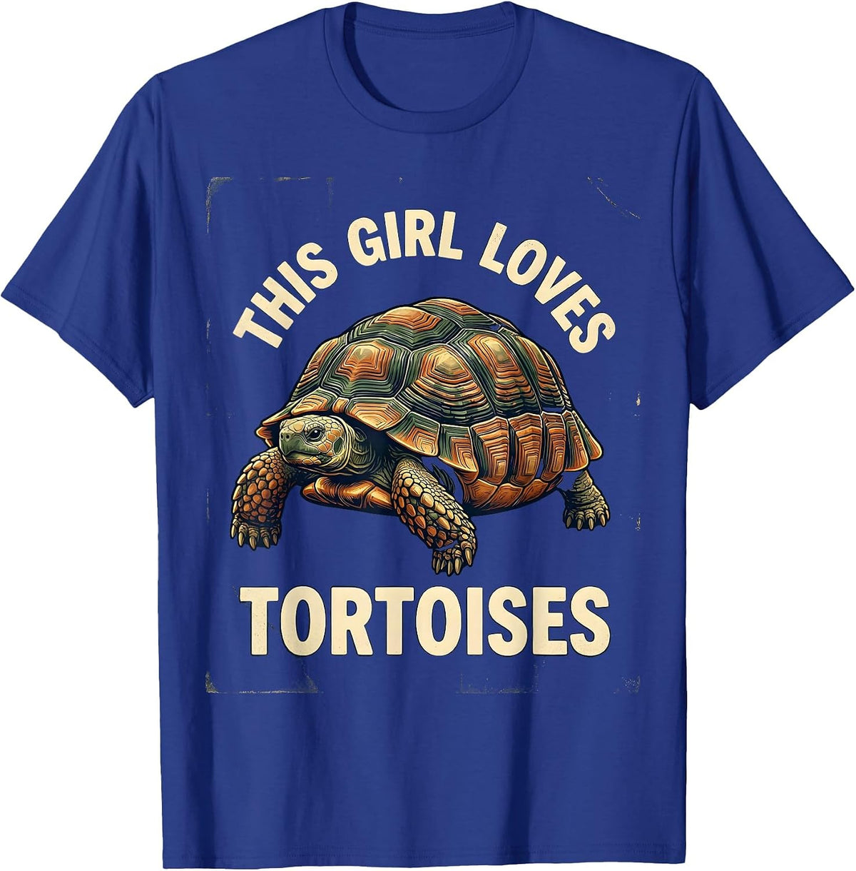 This Girl Loves Tortoises Vintage Tortoise Lover Gift T-Shirt - Royal Blue