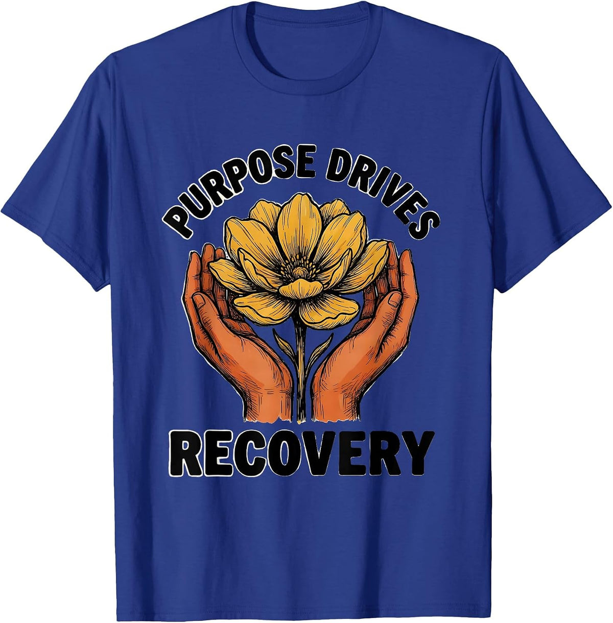 Men's Purpose Drives Recovery Occupational Therapy Design T-Shirt - Royal Blue