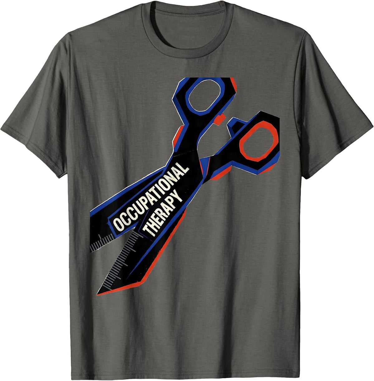 Occupational Therapy Geometric Retro OT Month Practitioner T-Shirt - Asphalt Grey