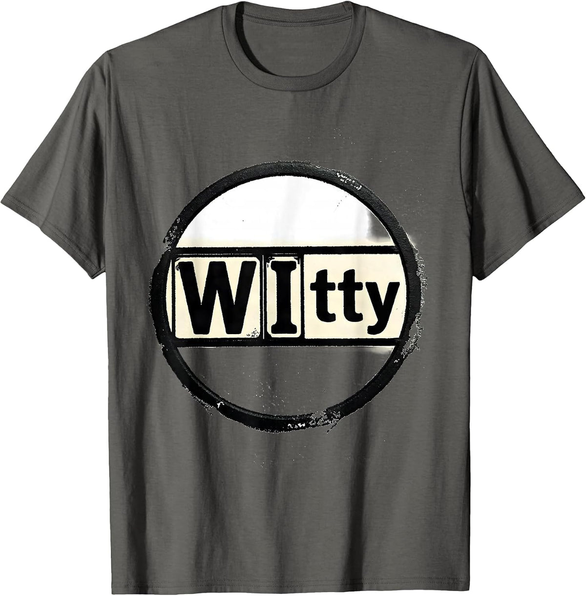 WItty Funny Science Nerd Periodic Table Element Pun Gift T-Shirt - Asphalt Grey