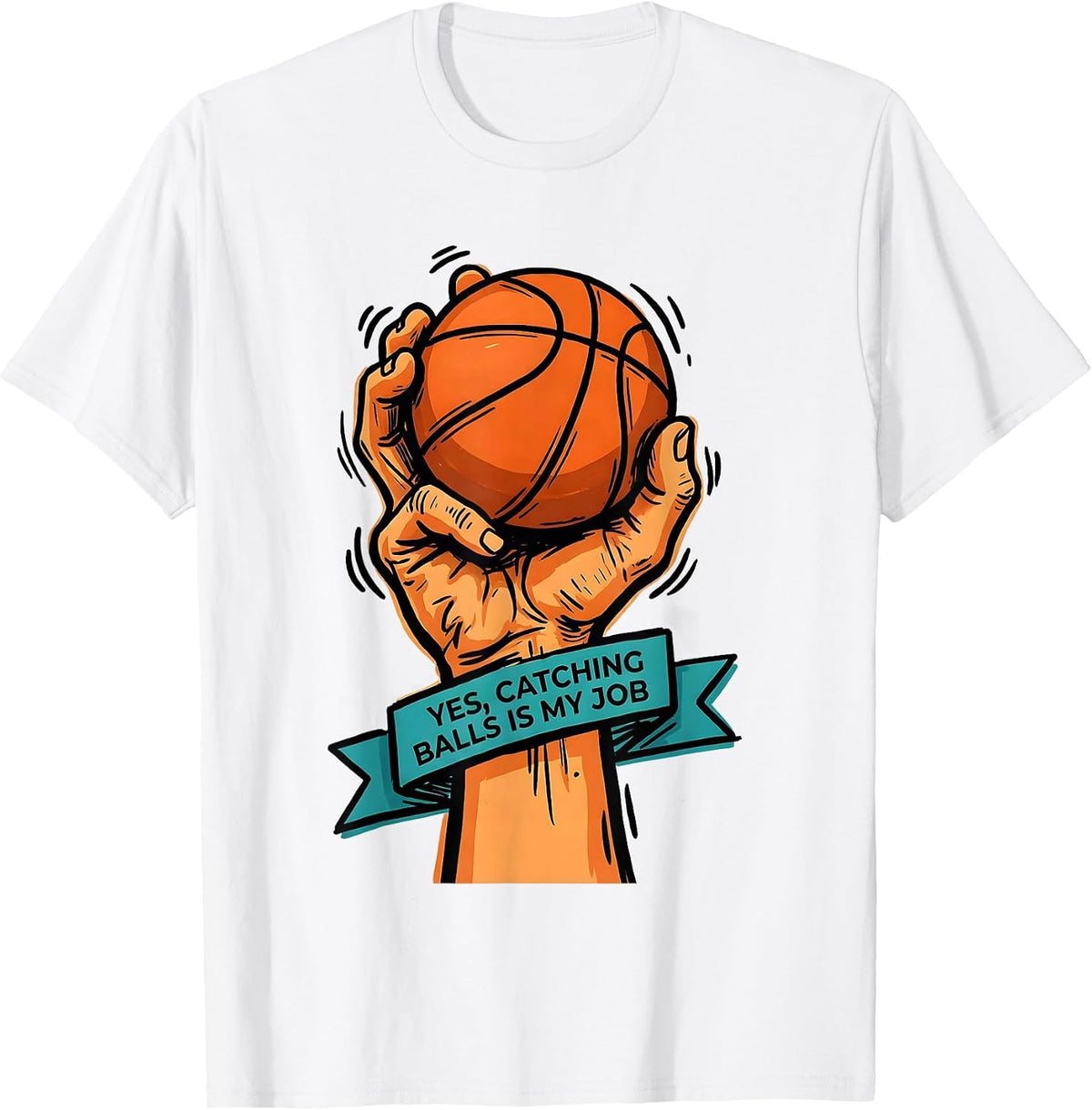 Men's Yes, Catching Balls Is My Job Occupational Therapy Physical T-Shirt - White