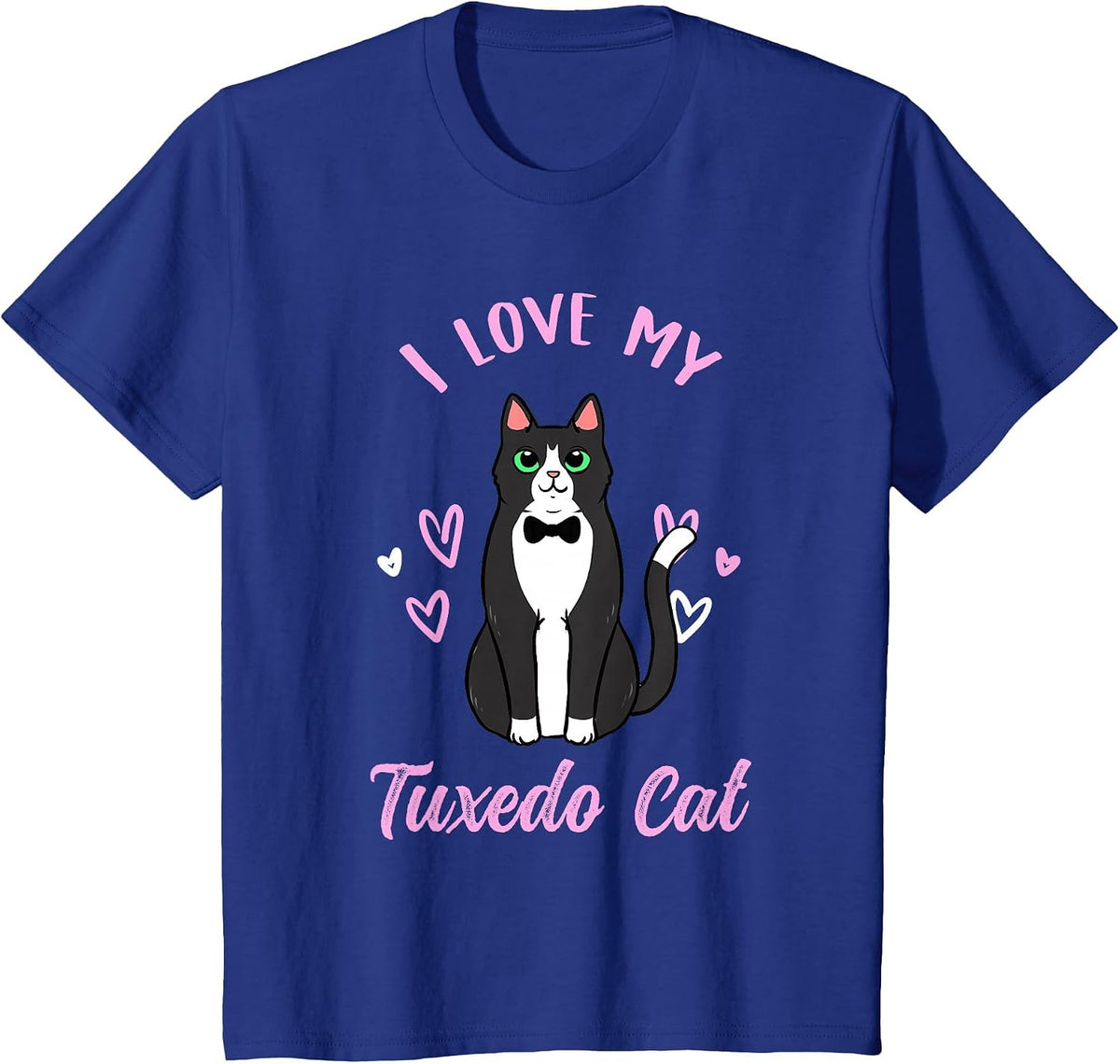 I Love My Tuxedo Cat T-Shirt - Royal Blue