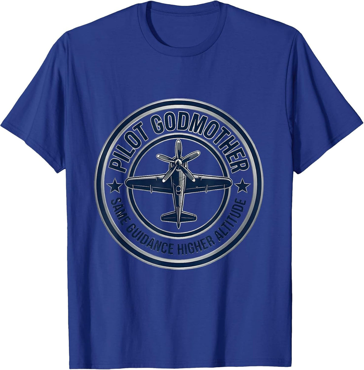 Men's Pilot Godmother Same Guidance Higher Altitude Pilot T-Shirt - Royal Blue