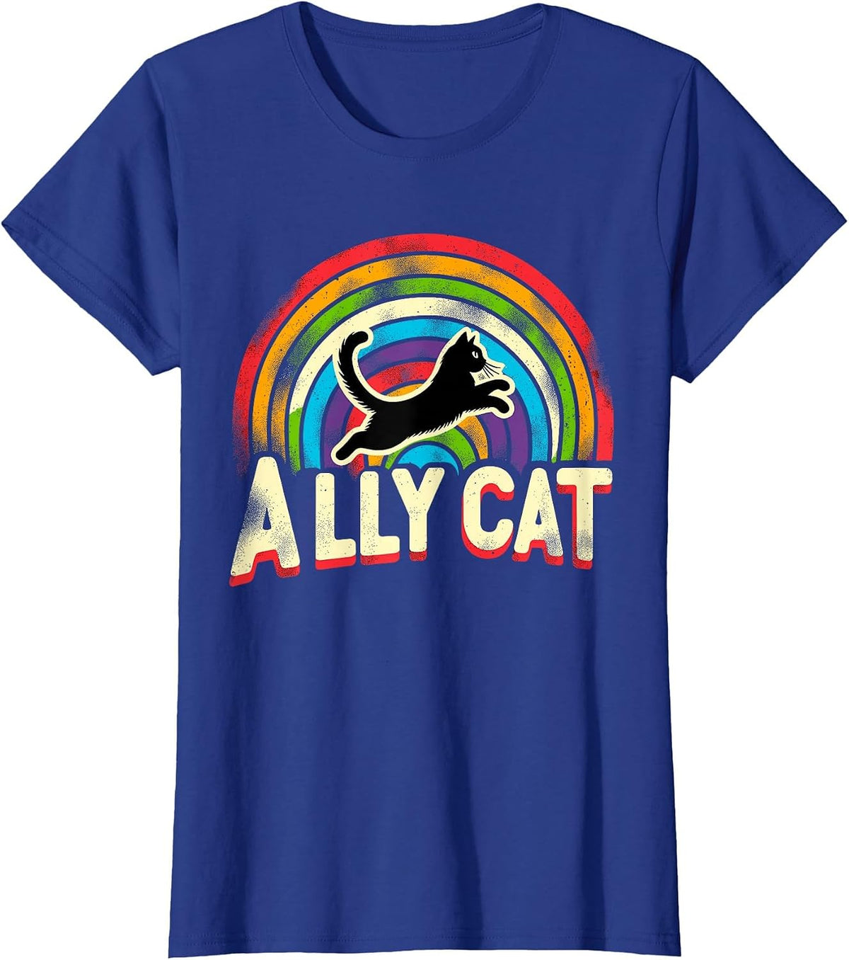 Ally cat LGBT Pride Cat T-Shirt - Royal Blue