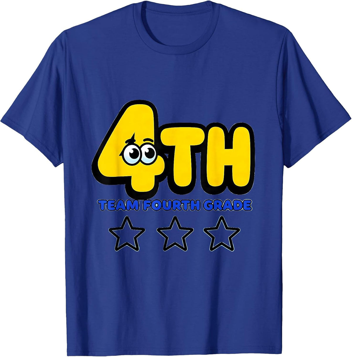 Men's Team Fourth Grade Cartoon Back To School Students Teachers T-Shirt - Royal Blue
