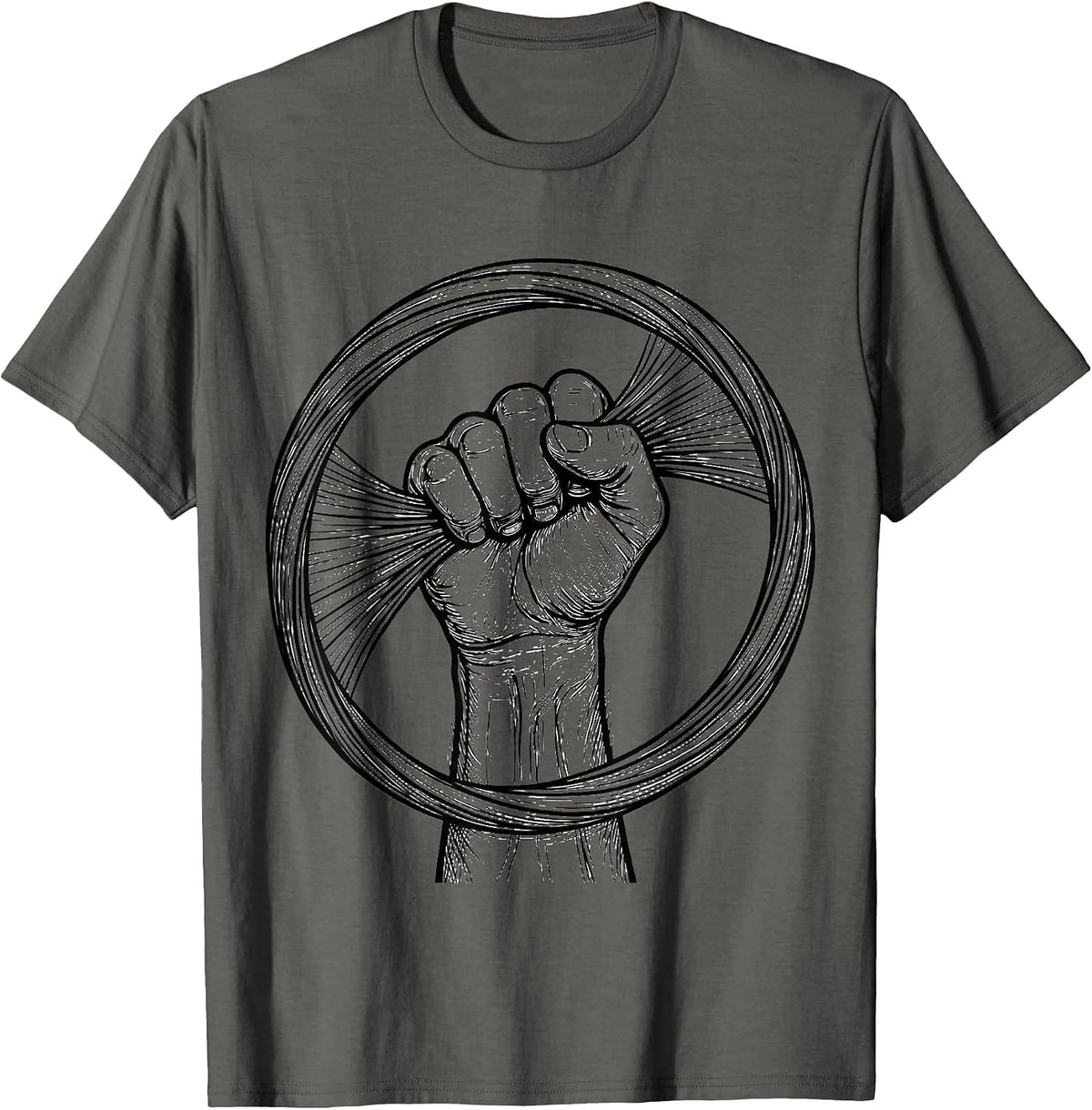 Occupational Therapy Resistance Band Graphic T-Shirt - Asphalt Grey