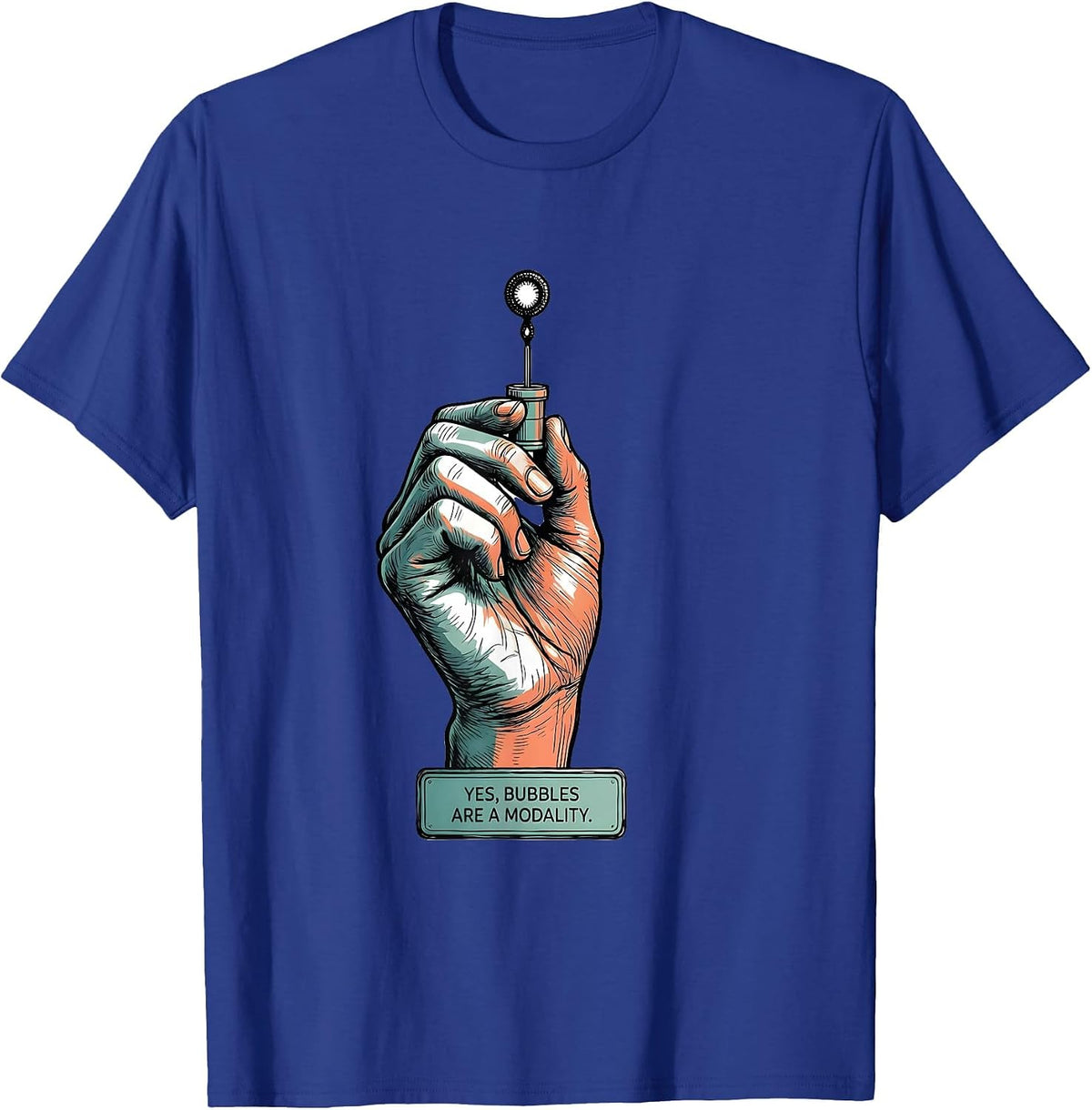 Yes, Bubbles Are A Modality Retro Occupational Therapy OT PT T-Shirt - Royal Blue