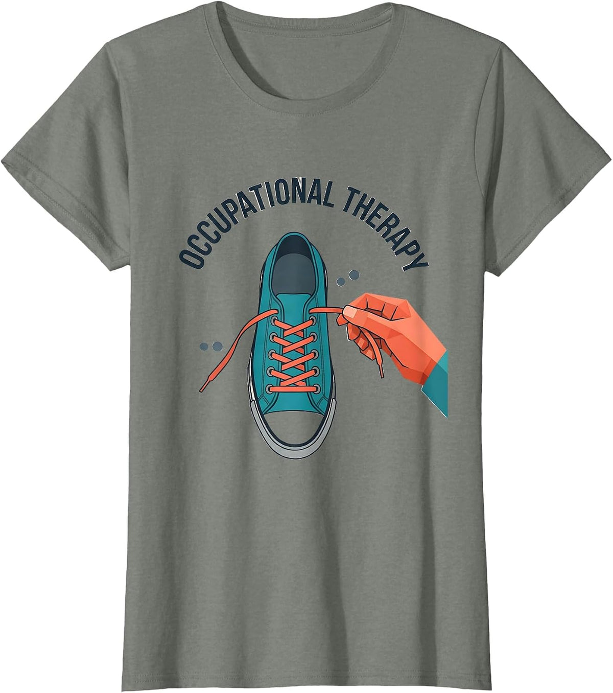 Occupational Therapy Retro Vintage OT Month Celebration T-Shirt - Olive Heather