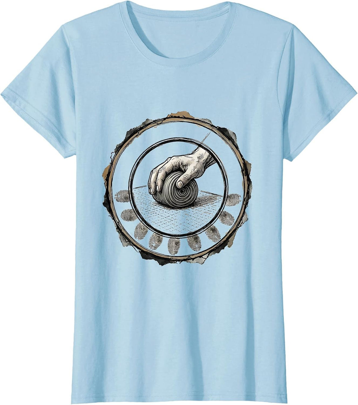 Women's Therapy Putty Coil Occupational Therapy OT Humor T-Shirt - Baby Blue