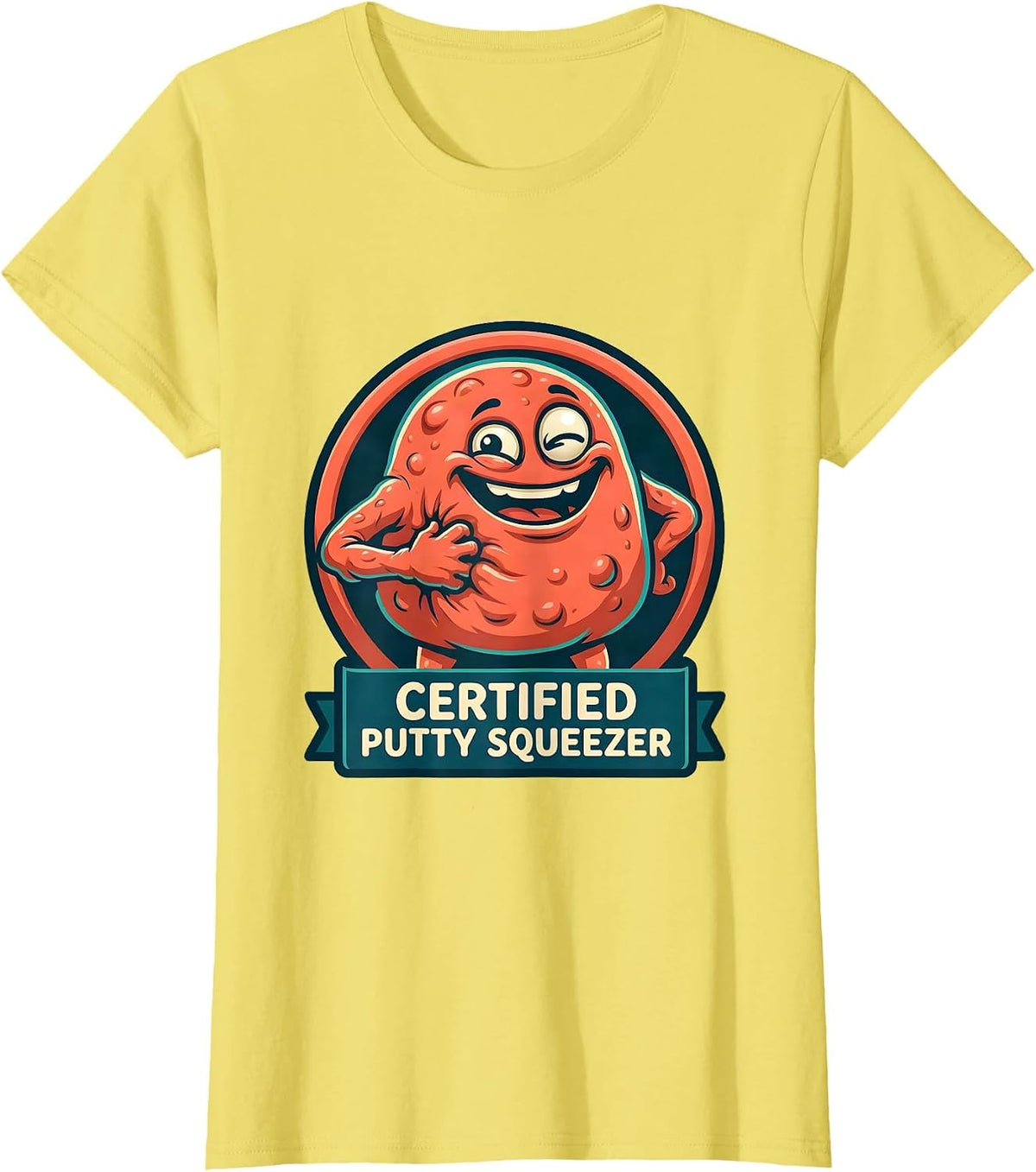 Women's Certified Putty Squeezer Occupational Therapy OT Month T-Shirt - Lemon Yellow