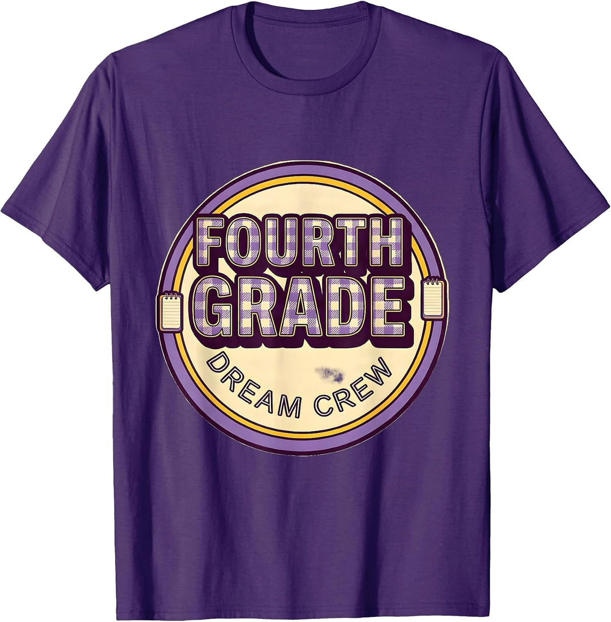 Fourth Grade Dream Crew Back to School Teacher Student Kids T-Shirt - Purple