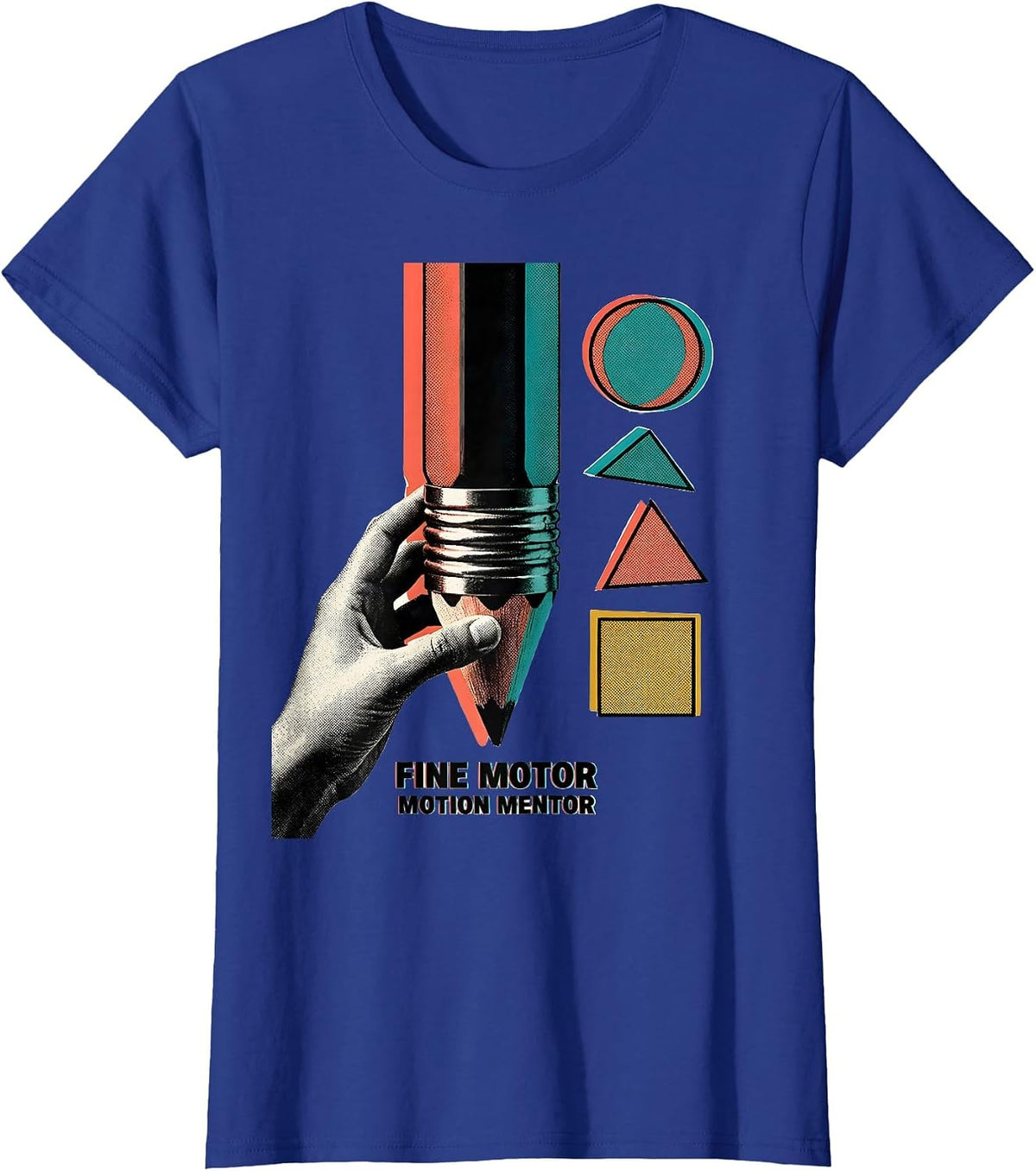 Women's Fine Motor Motion Mentor Occupational Therapy Sensory T-Shirt - Royal Blue