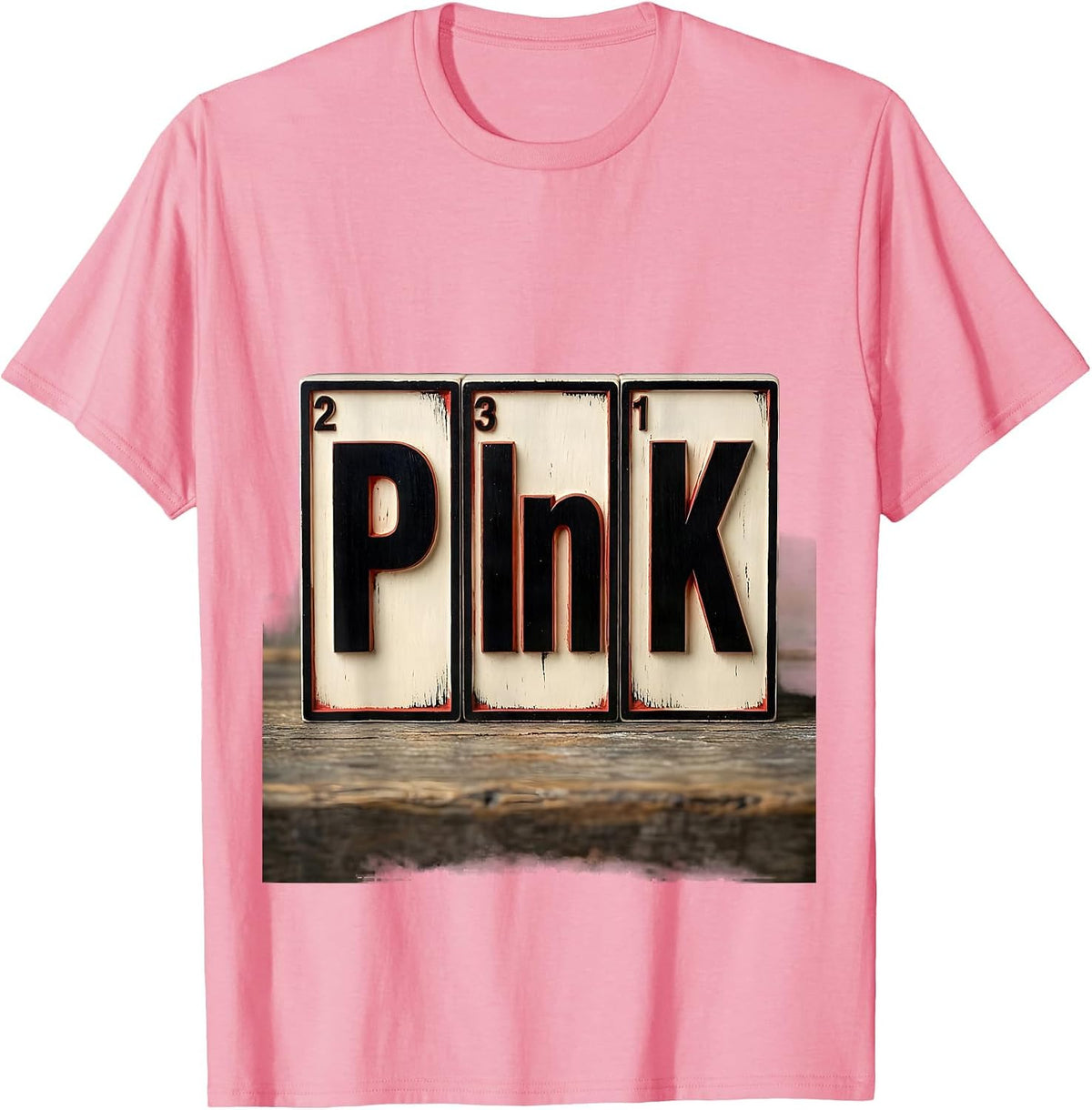 Men's PInK Funny Science Nerd Periodic Table Element Gift T-Shirt - Pink