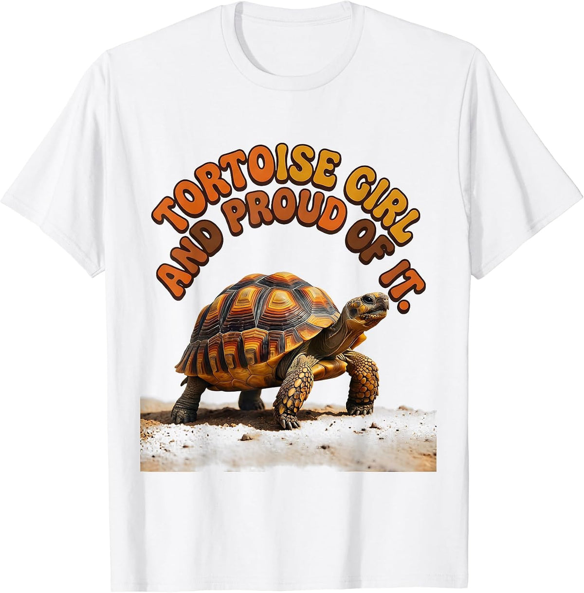 Men's Tortoise Girl And Proud Of It Retro 70s Turtle Lover Gift T-Shirt - White