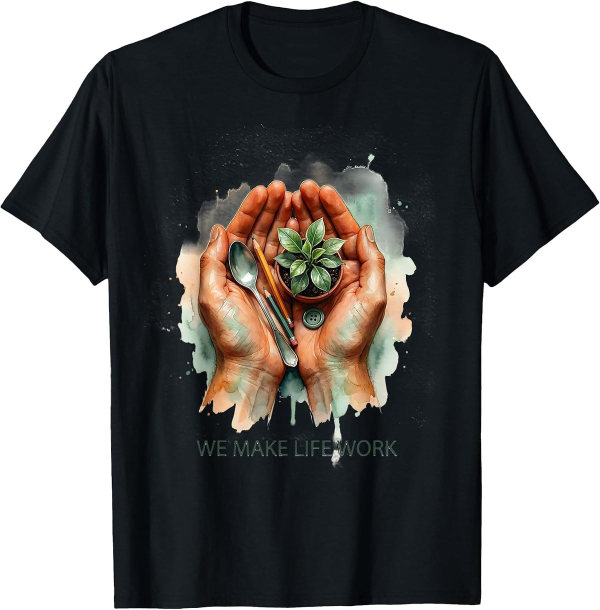 Men's We Make Life Work Occupational Therapy Design T-Shirt - Black