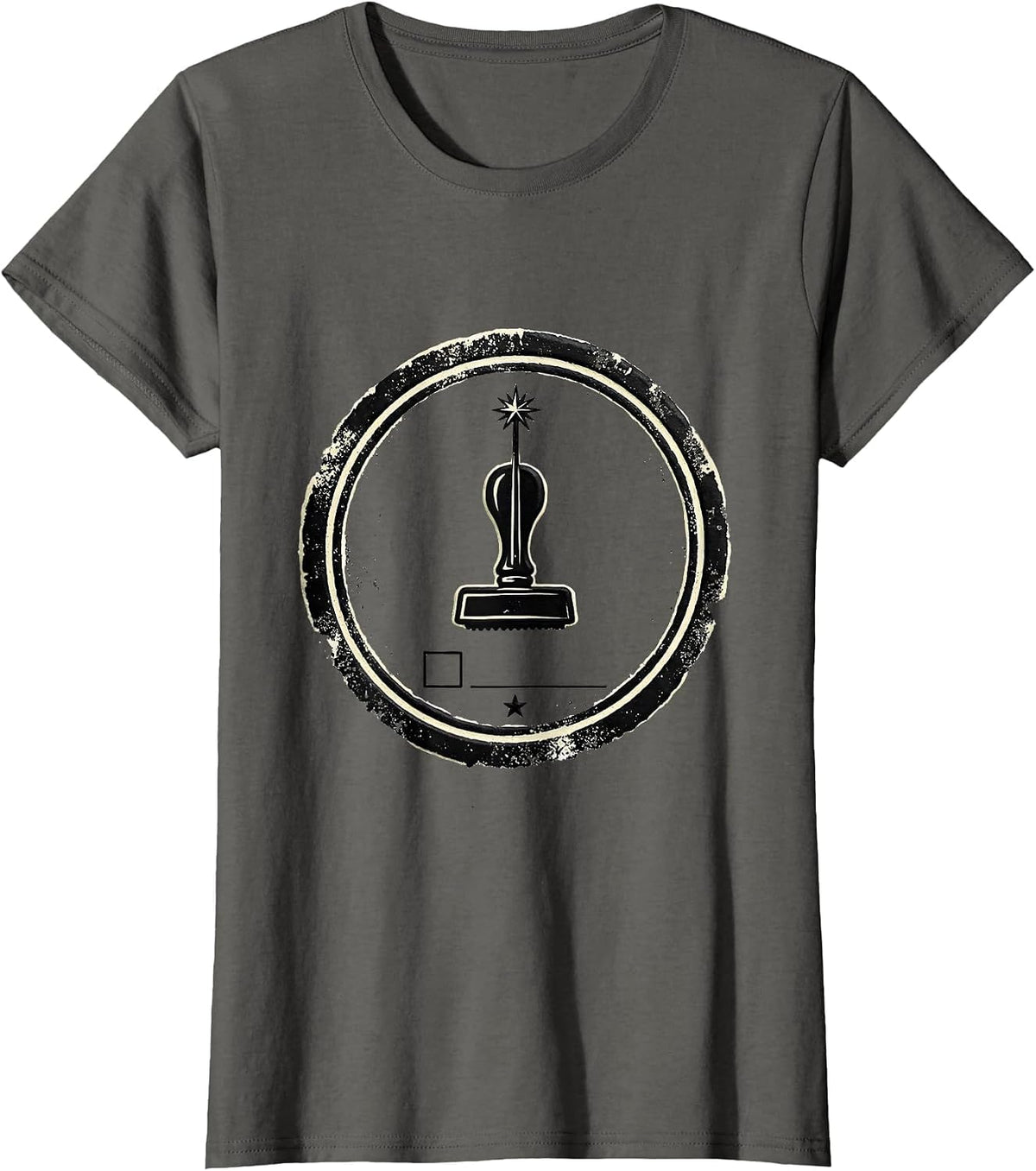 Women's Ringed Seal Fairy Godmother Whimsical Baby Gift T-Shirt - Asphalt Grey