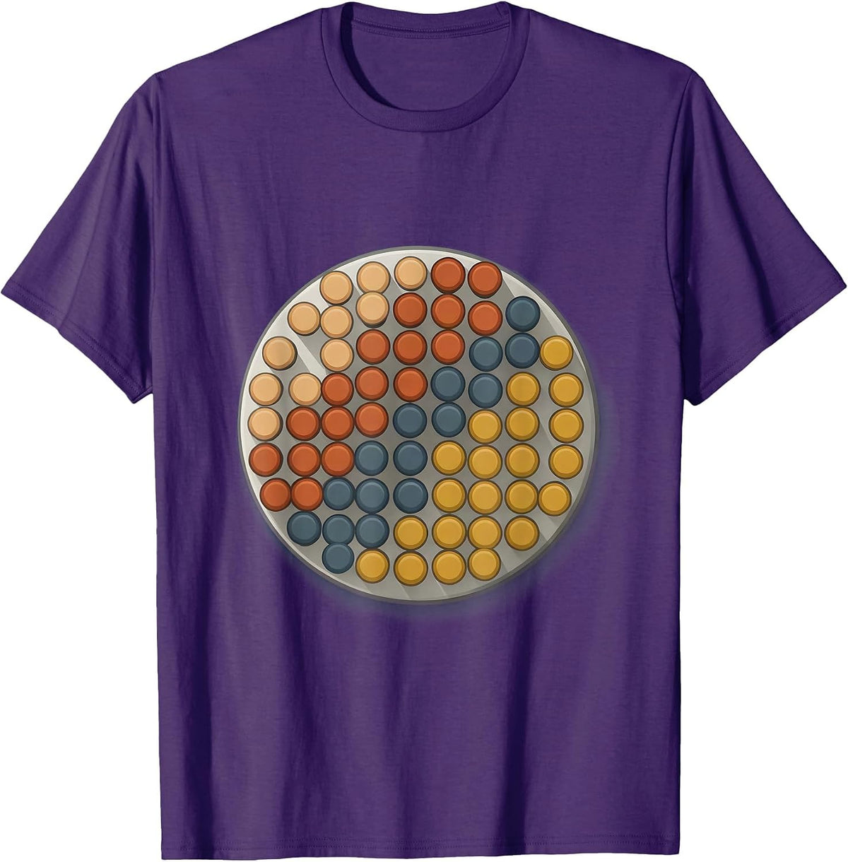 Men's Occupational Therapy Pegboard Colorful Pegs Design T-Shirt - Purple