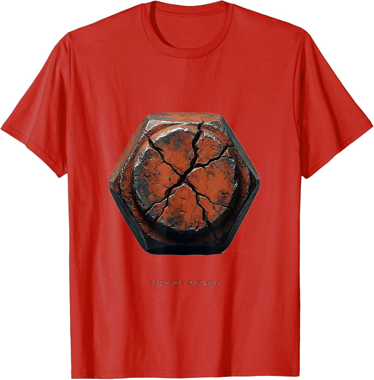 Men's This Won't Take Long Funny Garage Mechanic Dad Car Guy T-Shirt - Red
