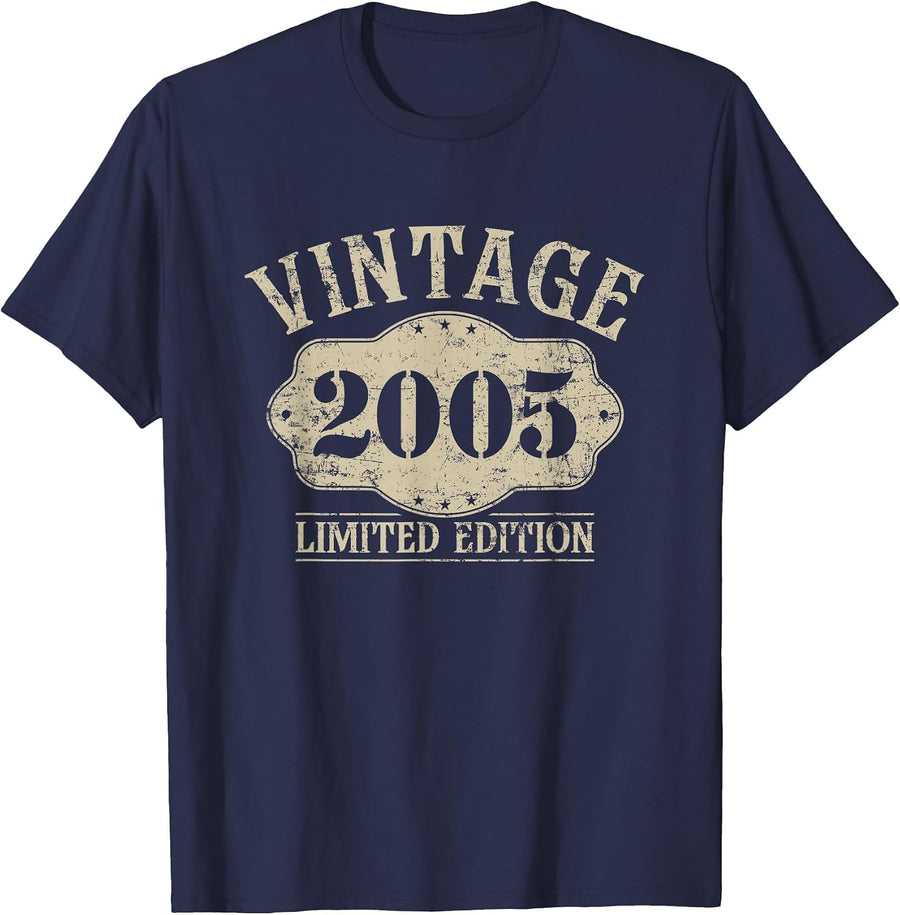 21th Birthday Born 2005 Limited Edition Vintage 2005 T-Shirt - Navy Blue