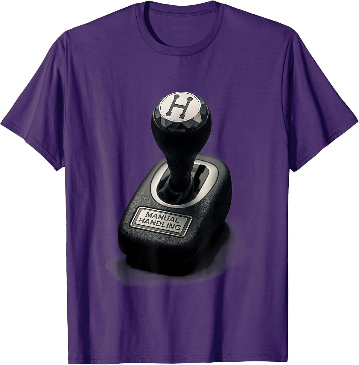 Manual Handling Minimalist Manual Transmission Car T-Shirt - Purple