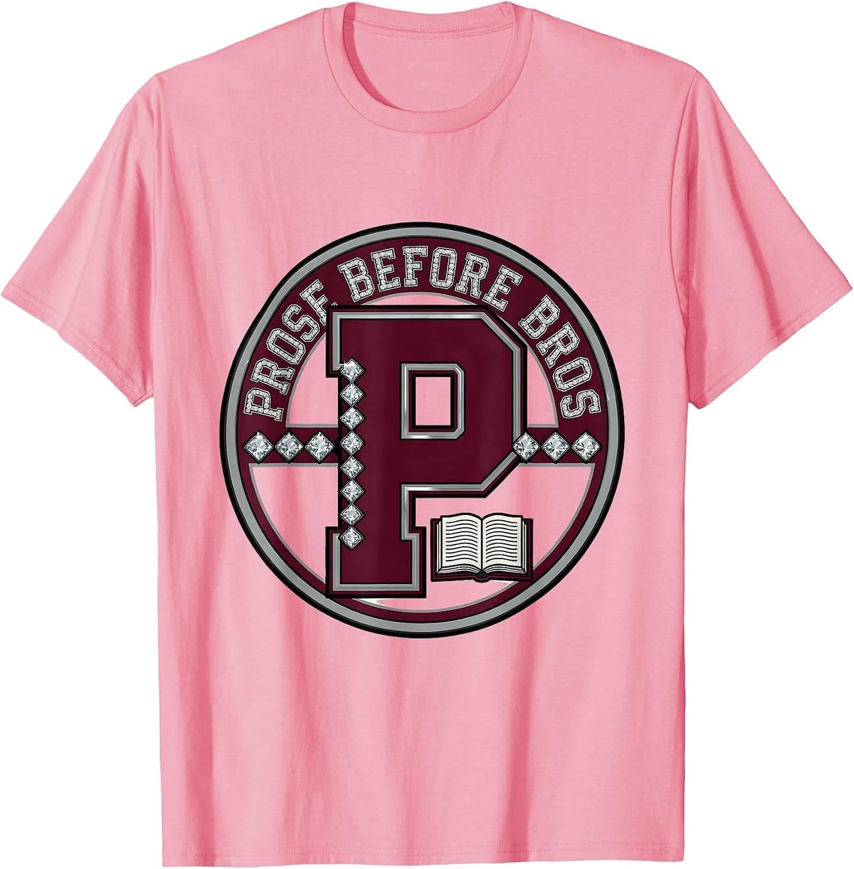 Men's Prose Before Bros English Teacher Design T-Shirt - Pink