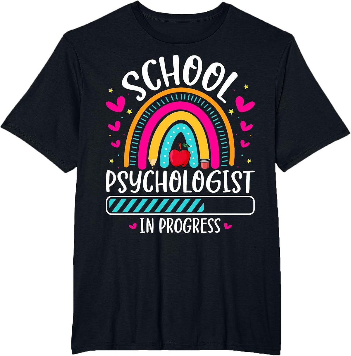 Future School Psychologist in Progress Psychology Counselor T-Shirt - Black