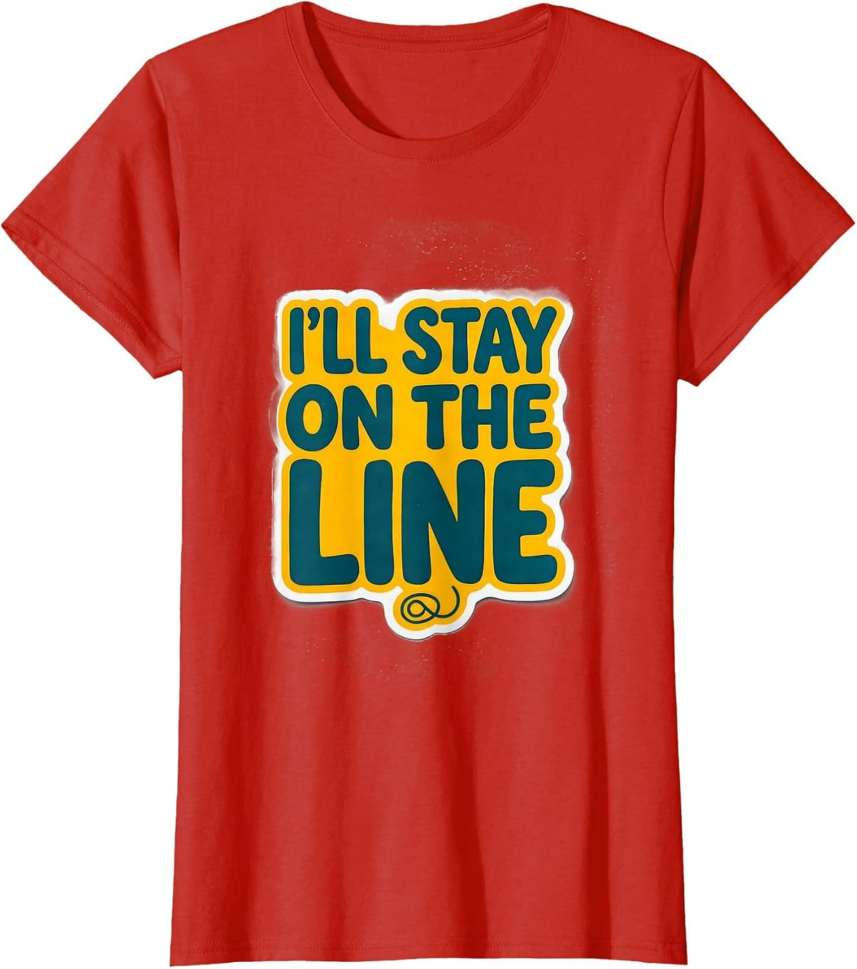 Women's I'll Stay On The Line Funny Mental Health Counselor T-Shirt - Red