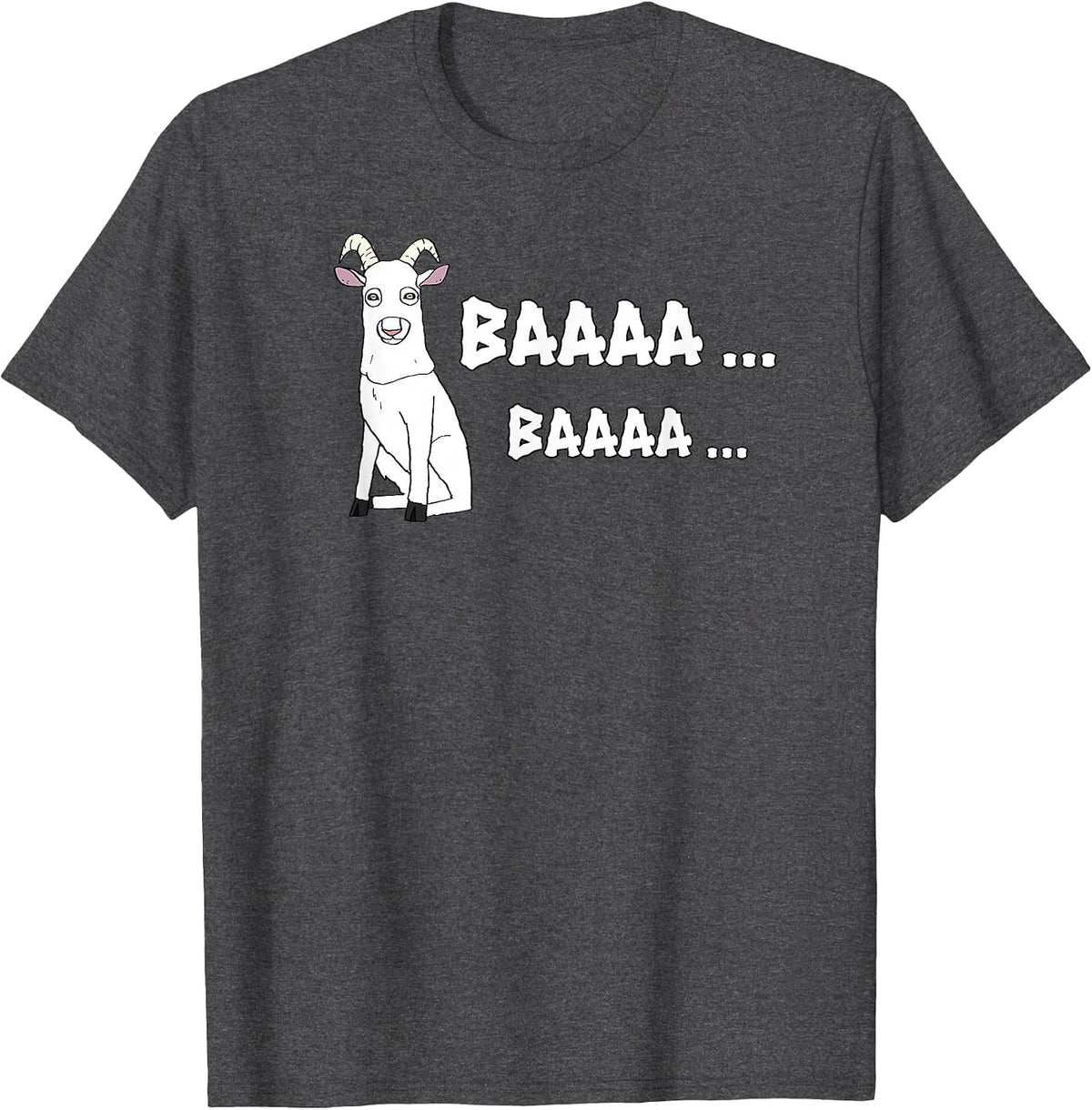 Goat Scary Ghost Baaaa Halloween T-Shirt Pet Shirt T-Shirt - Dark Heather Grey