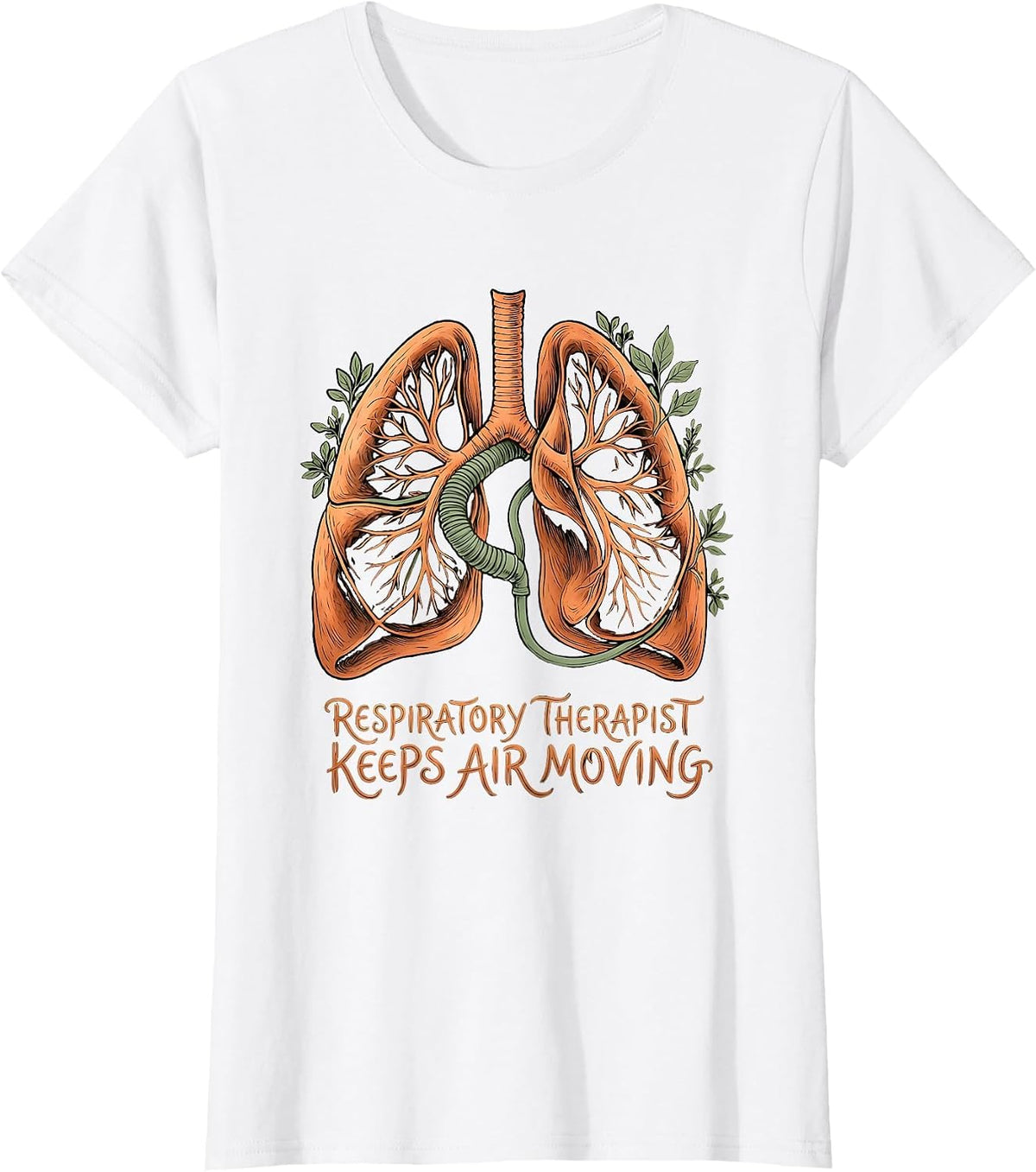 Respiratory Therapist Keeps Air Moving Boho RT Occupational T-Shirt - White