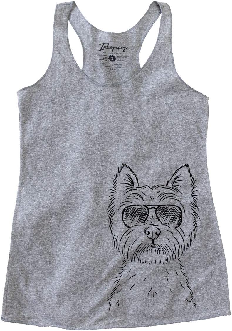 Aviator Murphy the West Highland Terrier Westie Triblend T-Shirt - Grey Racerback