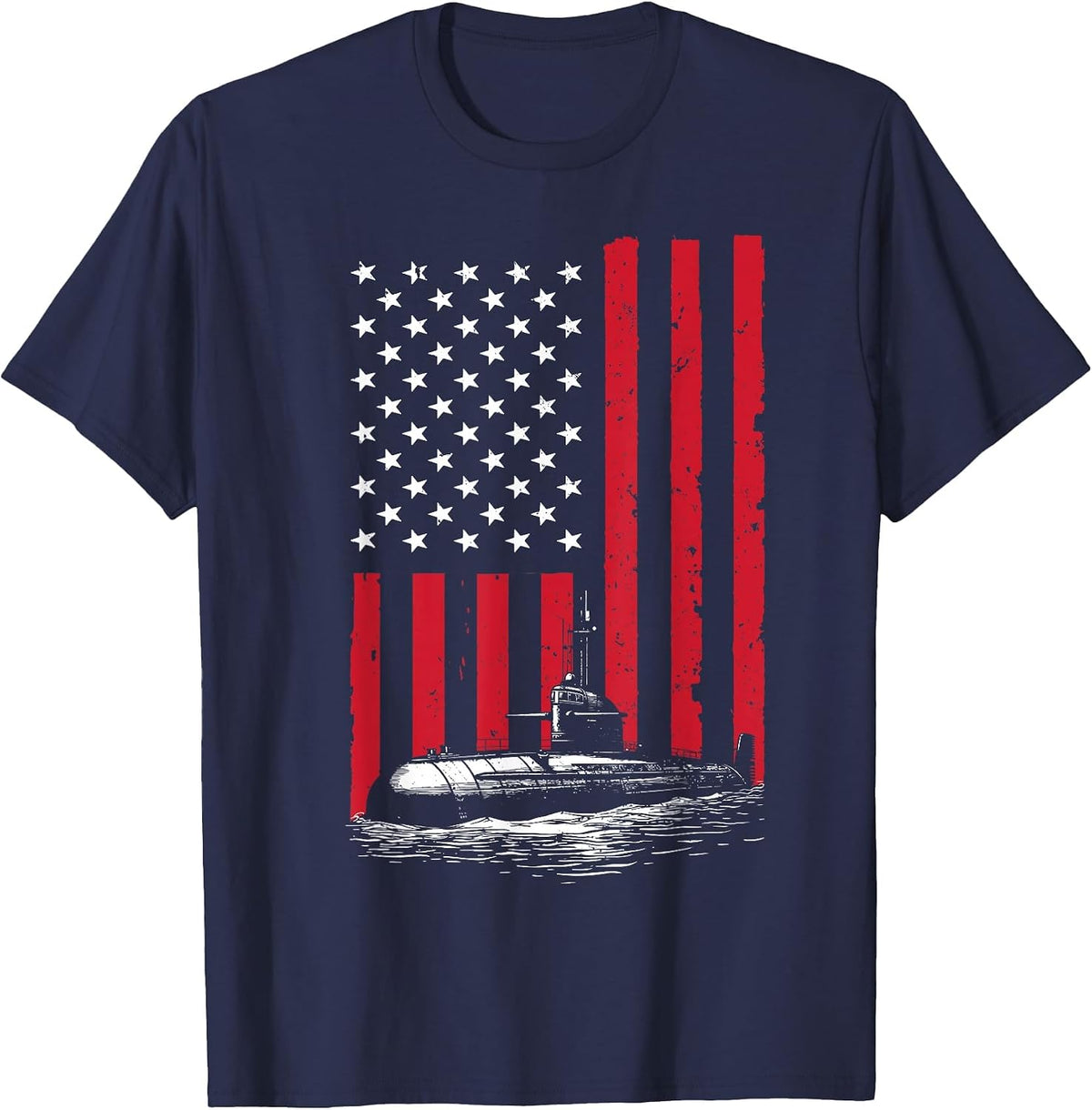 Funny Submarine Design for Men Submariner Submarine Veteran T-Shirt - Navy Blue