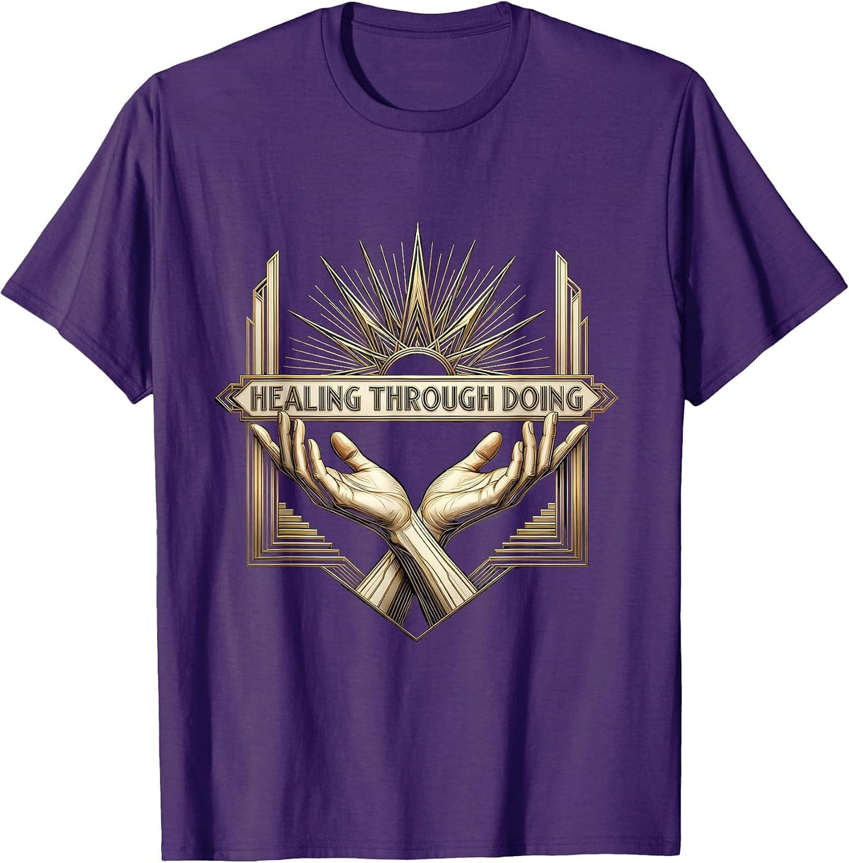 Healing Through Doing Occupational Therapy Design T-Shirt - Purple